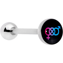 将图片加载到图库查看器，Bisexual Pride Flag Barbell Tongue Ring
