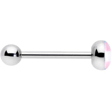 Load image into Gallery viewer, Pink Blue White Transgender Pride Flag Barbell Tongue Ring
