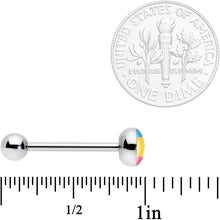 Load image into Gallery viewer, Red Yellow Blue Pansexual Pride Flag Barbell Tongue Ring
