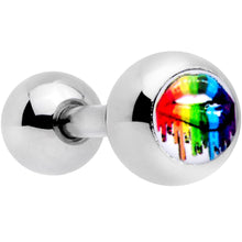 Load image into Gallery viewer, 16G 1/4 Rainbow Lips Cartilage Tragus Earring
