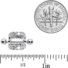 Load image into Gallery viewer, 16G 1/2 Clear CZ Gem Scary Monster Fangs Cartilage Cuff
