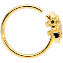 Load image into Gallery viewer, 20G 5/16 Clear CZ Gem Gold Tone Octagon Nose Hoop
