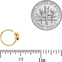 Load image into Gallery viewer, 20G 5/16 Clear CZ Gem Gold Tone Octagon Nose Hoop
