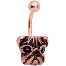 Load image into Gallery viewer, Aurora Gem Rose Gold Tone Variety Bulldog Belly Ring Set of 4
