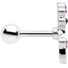 Load image into Gallery viewer, 16G 1/4 Clear Pink Gem Giraffe Cartilage Tragus
