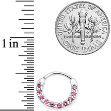 将图片加载到图库查看器，16G 5/16 Pink Gem Paved Cartilage Clicker
