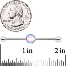 Load image into Gallery viewer, 14G Pink Blue White Transgender Pride Industrial Barbell 38mm
