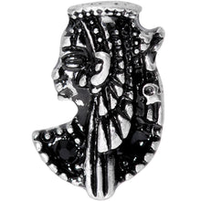 Load image into Gallery viewer, 16G 1/4 Black Gem Egypt Cleopatra Anubis Cartilage Tragus Earring
