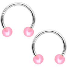 Load image into Gallery viewer, 14G Pastel Unicorn UV Horseshoe Barbell Nipple Ring Set of 4
