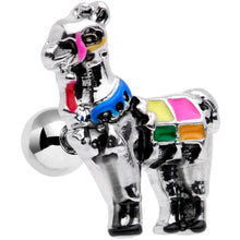 Load image into Gallery viewer, 16G 1/4 Colorful Drama Llama Cartilage Tragus Earring

