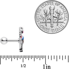 Load image into Gallery viewer, 16G 1/4 Colorful Drama Llama Cartilage Tragus Earring
