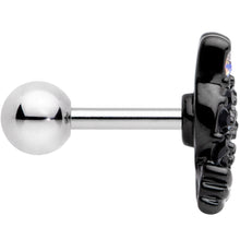 Load image into Gallery viewer, 16G 1/4 Black Aurora Gem Crafty Kitty Cat Cartilage Tragus Earring
