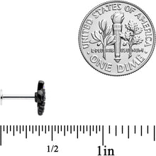 Load image into Gallery viewer, 16G 5/16 Black Aurora Gem Crafty Kitty Cat Labret Monroe Tragus
