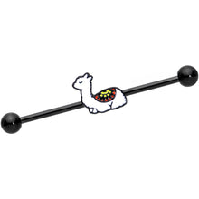 Load image into Gallery viewer, 14G Sleepy Llama Industrial Barbell 38mm
