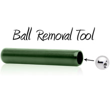 Load image into Gallery viewer, 3mm to 4mm Green Aluminum Body Piercing Ball Removal Tool
