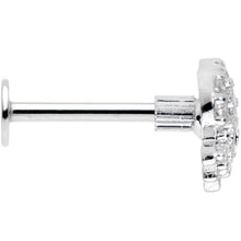 Load image into Gallery viewer, 16G 5/16 Clear Black CZ Gem Octopus Internally Threaded Labret
