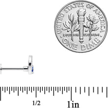 将图片加载到图库查看器，16G 5/16 Clear Blue CZ Gem Moonflower Labret Monroe Tragus
