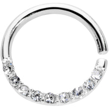 Load image into Gallery viewer, 16G 5/16 Clear Gem Simple Elegance Seamless Circular Ring
