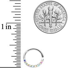 Load image into Gallery viewer, 16G 5/16 Aurora Gem Simple Elegance Seamless Circular Ring
