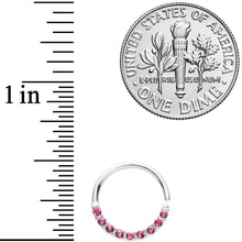 将图片加载到图库查看器，16G 3/8 Pink Gem Simple Elegance Seamless Circular Ring
