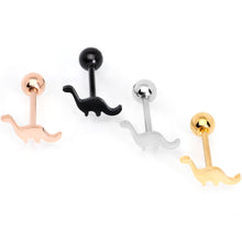 Load image into Gallery viewer, Multicolor Dinosaur Barbell Tongue Ring Set of 4

