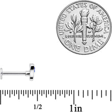 Load image into Gallery viewer, 16G 5/16 Clear CZ Gem Blue Gem Butterfly Labret Monroe Tragus
