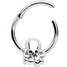 将图片加载到图库查看器，16G 3/8 Black Gem Nautical Octopus Hinged Segment Ring
