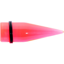 Load image into Gallery viewer, Lightweight Translucent Pink Acrylic Straight Taper Set 14mm to 20mm
