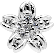 Load image into Gallery viewer, 16G 1/4 CGem Center Flower Cartilage Tragus Earring
