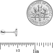 Load image into Gallery viewer, 16G 1/4 Pink Gem Center Flower Cartilage Tragus Earring
