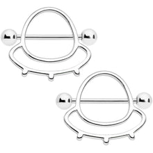 Load image into Gallery viewer, 14G 9/16 Outer Space UFO Nipple Shield Set
