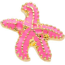 Load image into Gallery viewer, 16G 1/4 Gold Tone Pink Nautical Starfish Beach Cartilage Tragus
