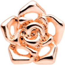 Load image into Gallery viewer, 16G 1/4 Rose Gold Tone Rose Flower Cartilage Tragus Earring
