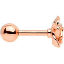 Load image into Gallery viewer, 16G 1/4 Rose Gold Tone Rose Flower Cartilage Tragus Earring
