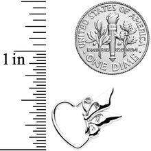 Load image into Gallery viewer, 18G 3/8 Butterfly Heart Left Ear Closure Ring
