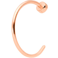 Load image into Gallery viewer, 22G 5/16 Rose Gold Tone Disc Nose Hoop
