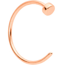 Load image into Gallery viewer, 22G 5/16 Rose Gold Tone Disc Nose Hoop
