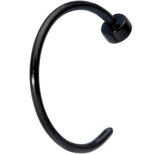 Load image into Gallery viewer, 22G 5/16 Black PVD Stainless Steel Disc Nose Hoop
