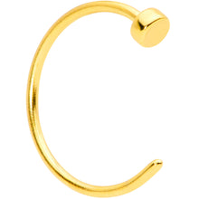 Load image into Gallery viewer, 22G 5/16 Gold Tone Disc Nose Hoop
