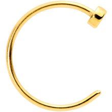 Load image into Gallery viewer, 22G 5/16 Gold Tone Disc Nose Hoop
