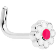 Load image into Gallery viewer, 18G 5/16 Spring Flower L Shaped Nose Ring
