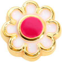 Load image into Gallery viewer, 18G 5/16 Gold Tone Spring Flower L Shaped Nose Ring
