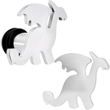 Load image into Gallery viewer, Steel Fantasy Dragon Single Flare Plug Set 14G to 2G
