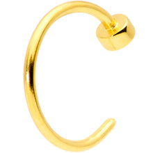 Load image into Gallery viewer, 22G 1/4 Gold Tone Disc Nose Hoop
