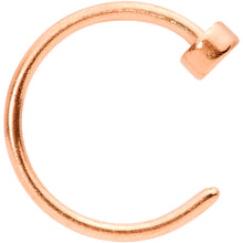 Load image into Gallery viewer, 22G 1/4 Rose Gold Tone Disc Nose Hoop
