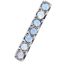 Load image into Gallery viewer, 16G 5/16 White Faux Opal Strip Cartilage Tragus Earring
