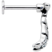 Load image into Gallery viewer, 16G 5/16 Spooky Skeleton Hand Halloween Labret Monroe Tragus
