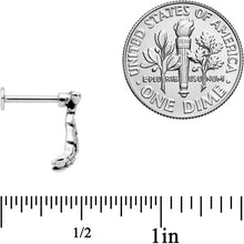 Load image into Gallery viewer, 16G 5/16 Spooky Skeleton Hand Halloween Labret Monroe Tragus
