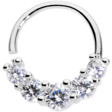 将图片加载到图库查看器，16G 3/8 Clear CZ Gem Cluster Closure Ring
