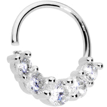 将图片加载到图库查看器，16G 3/8 Clear CZ Gem Cluster Closure Ring
